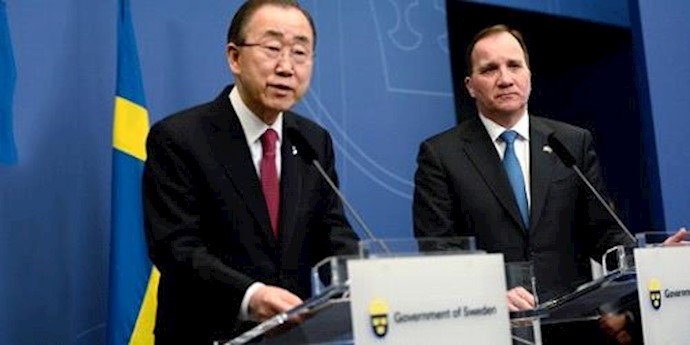 Syria, EU’s refugee crisis the top of the agenda on Ban ki moon and Swidish PM meeting