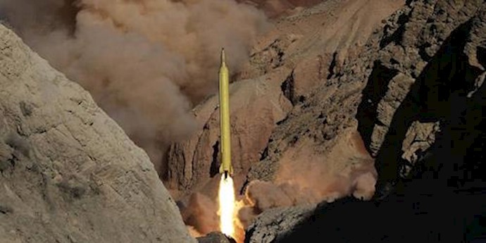  'A Qadr-H long-range ballistic surface-to-surface missile is launched from an undisclosed location in Iran on Wednesday'