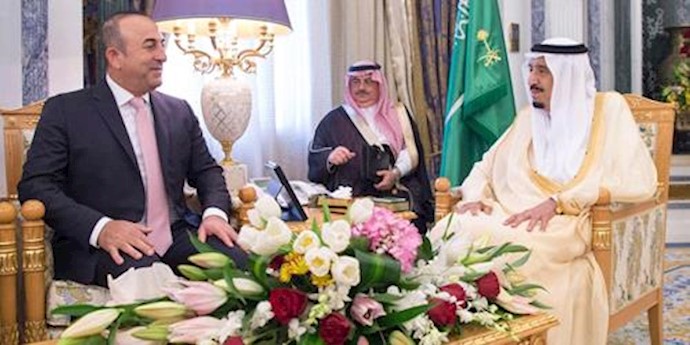 Turkish FM visits Saudi Arabia, meets King Salman and his counterpart