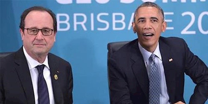  'French President Francois Hollande and US President Barack Obama'