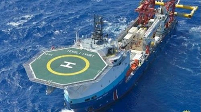  'The Ievoli Ivory offshore supply ship is involved in the operation to raise the sunken migrant boat off the coast of Libya'