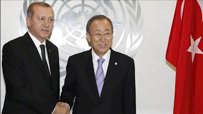  'Turkish President Erdogan - UN Secretary General Ban Ki-moon'