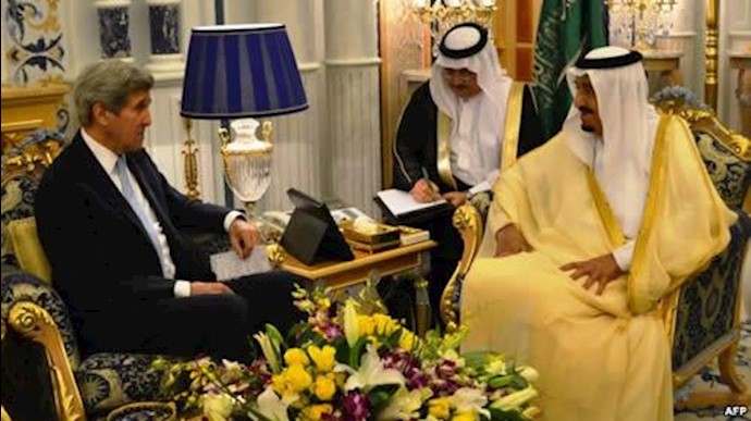  'U.S. Secretary of State John Kerry met Saudi Arabias King Salman'