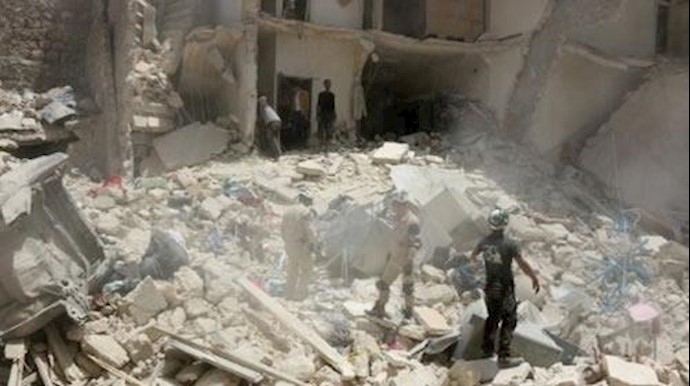 Russian and Syrian warplanes pound Aleppo all night with huge blasts