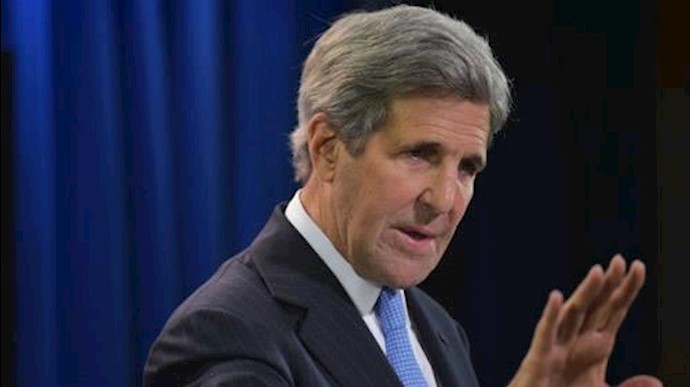Kerry meets US diplomats who are calling for strikes against Syria’s Assad