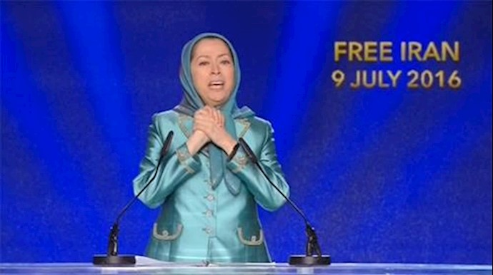  'Maryam Rajavi at the Grand Iranian Gathering in Paris, July 9, 2016'