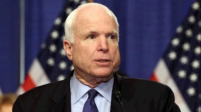  'Senator John McCain said that he remained  deeply concerned  about the safety of Camp Libertys residents'