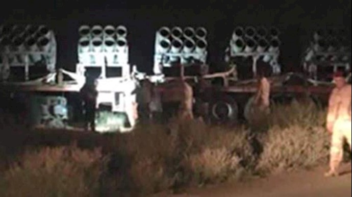  'The missile launchers on a flatbed truck'