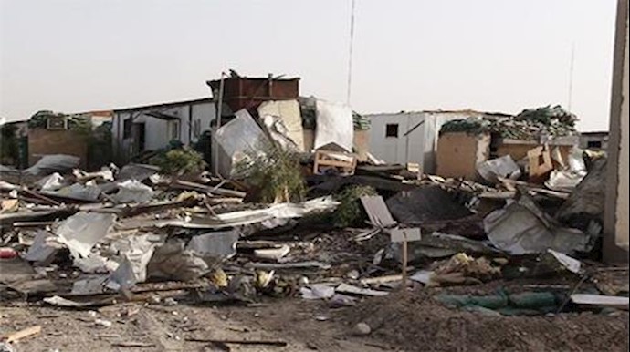  'Vast destruction following missile attack on Camp Liberty'