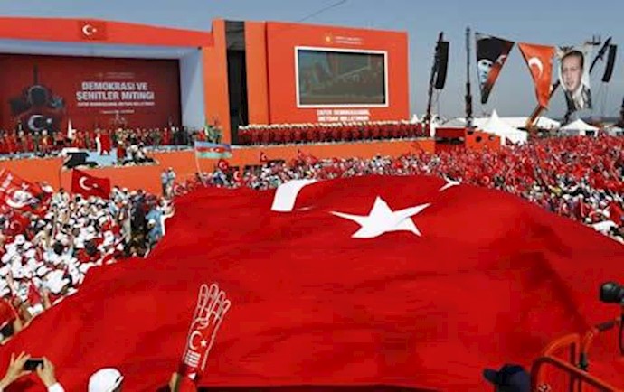 Turkey’s Erdogan stages mass rally in show of strength after coup attempt