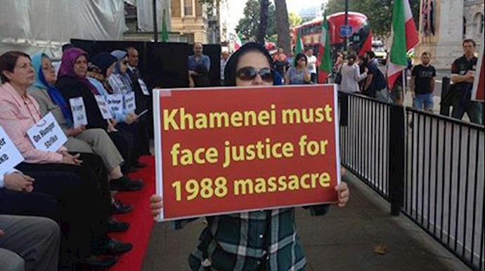 Hunger strike held outside Downing Street in London to condemn mass execution in Iran