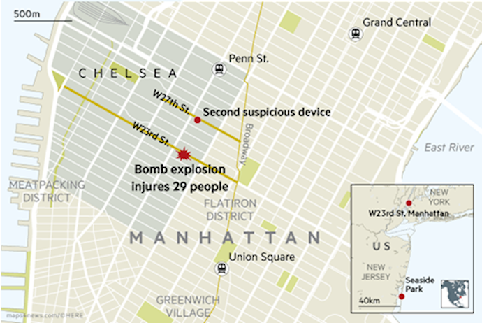 New York Governor : New York City blast an act of terrorism
