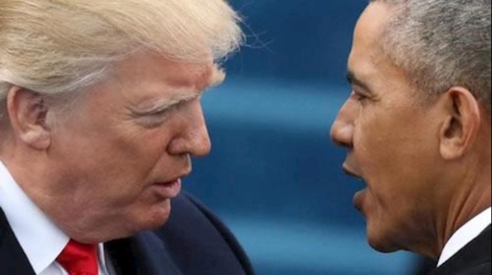  'U.S. President Barack Obama greets President-elect Donald Trump at inauguration ceremonies swearing in Trump as president, January 20, 2017'