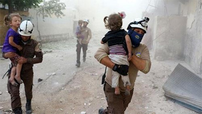  'Civil defense forces Free Syrian Army is saving children from under the rubble bombing'