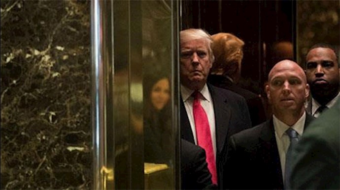  'US president-elect, Donald Trump leaving Trumps building'