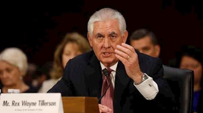  'Rex Tillerson, the former chairman and chief executive officer of Exxon Mobil, testifies before a Senate Foreign Relations Committee, January 11, 2017'