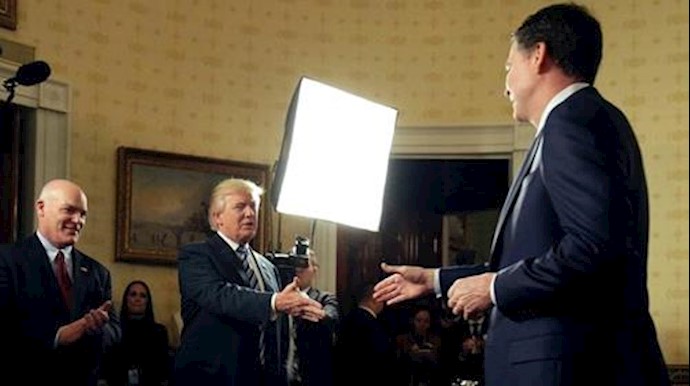 'President Trump greets Director of the FBI James Comey '