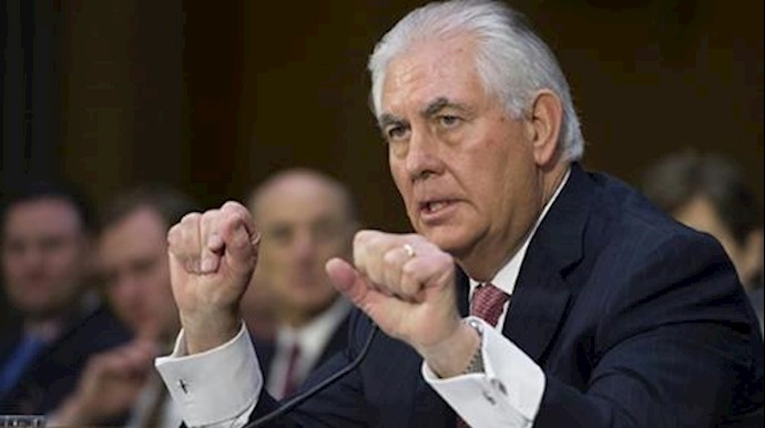  'Former ExxonMobil executive Rex Tillerson testifies during his confirmation hearing for Secretary of State in Washington DC, on January 11, 2017'