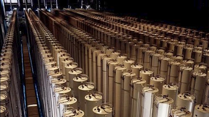  'Illustrative image of centrifuges enriching uranium'