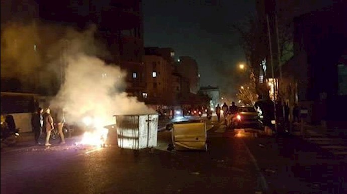  'People protest in Tehran, Iran December 30, 2017 in this picture obtained from social media.'