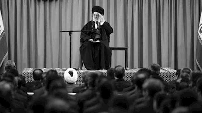  'Khamenei delivers a speech in a meeting with military commanders in Tehran, Iran, February 7, 2017'