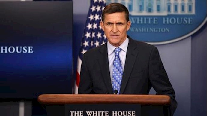  'National security adviser General Michael Flynn delivers a statement daily briefing at the White House in Washington '