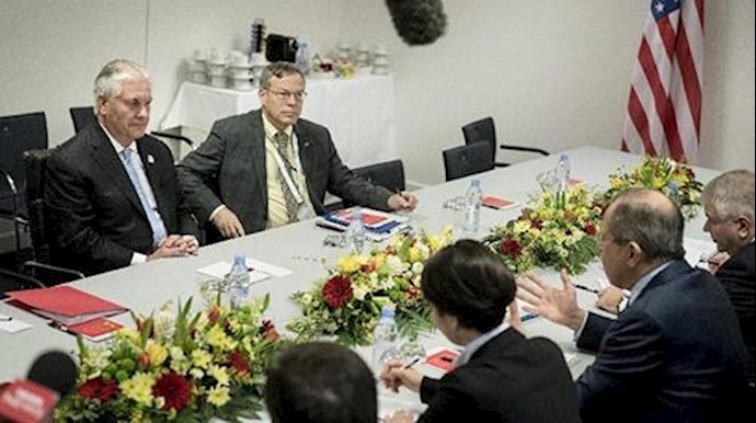  'US Secretary of State Rex Tillerson meeting Sergey Lavrov'