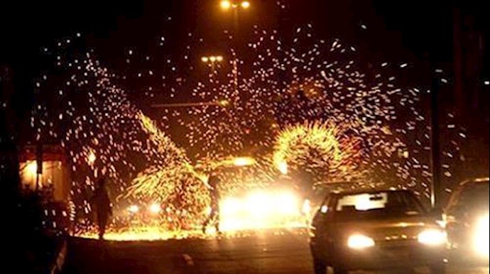  'Iranians celebrate the last Wednesday of the year as the Fire Festival'