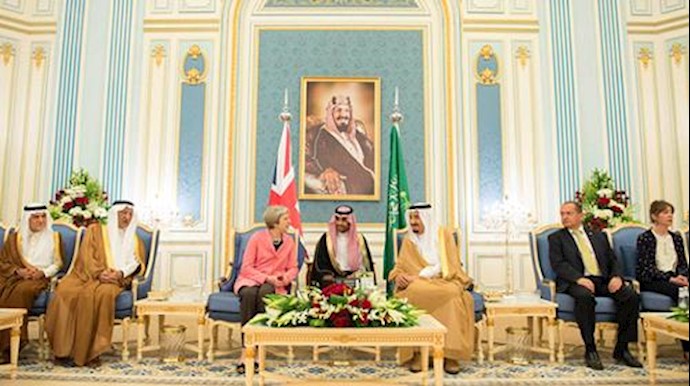 Saudi King Salman meets British PM Theresa May; grants her King Abdulaziz Sash