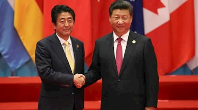  'Chinese President Xi Jinping welcomes Japanese Prime Minister Shinzo Abe to the G20 Summit in Hangzhou, Zhejiang province, China September 4, 2016'