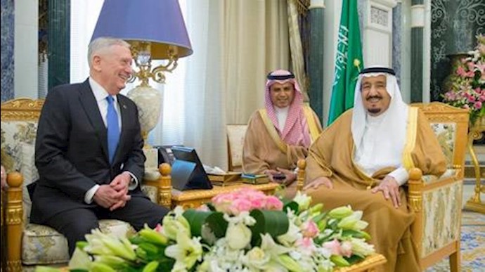 Saudi King Salman meets US Secretary of Defense James Mattis in Riyadh
