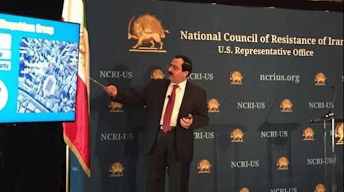 'Alireza Jafarzadeh at the NCRI press conference in Washington'