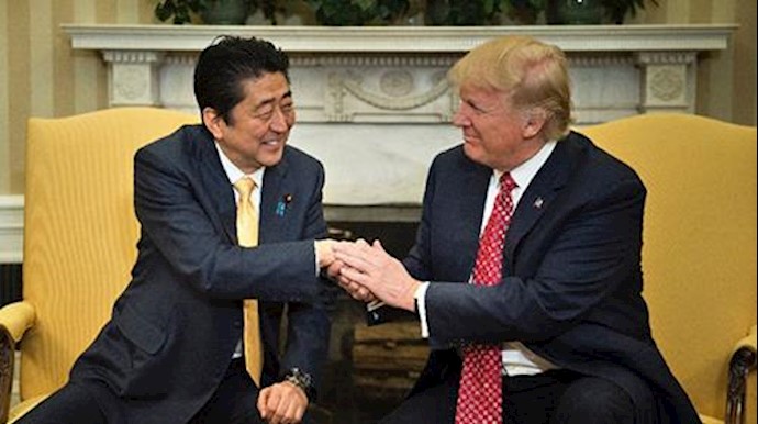  'U.S. President Donald Trump and Japans Prime Minister Shinzo Abe'