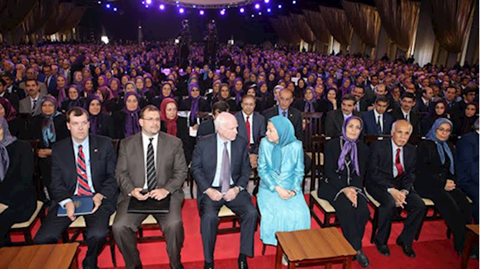  'Senator John McCain paid a visit to newly established centers of the Iranian opposition Peoples Mojahedin Organization of Iran in Albania'