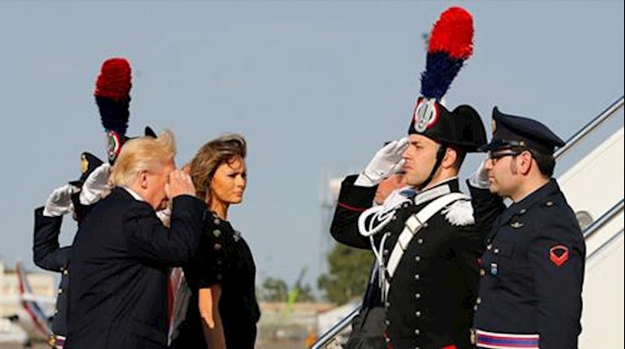Trump ends his nine-day overseas trip