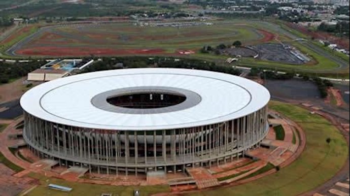  'FILE PHOTO - An aerial view of the Mane Garrincha National Stadium in Brasilia, Brazil, January 20, 2014.'