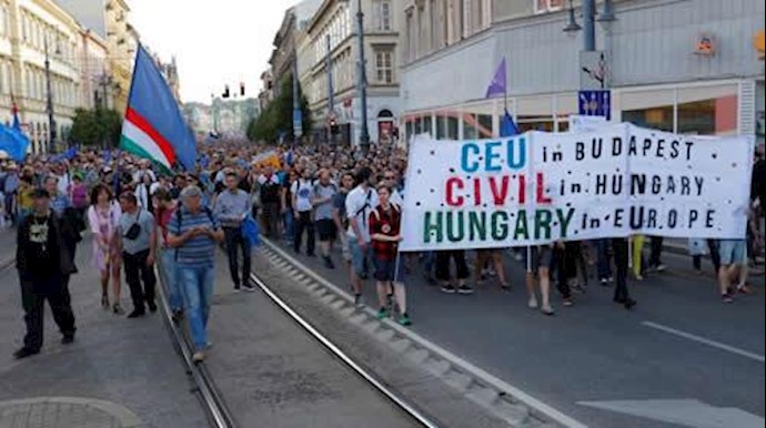 Hungarians protest again over clampdown on university, NGOs