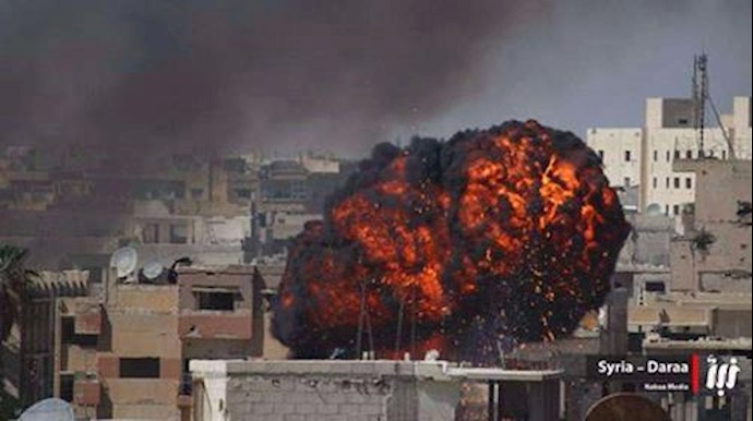  'According to SCD, Assad terrorists dropped more than 594 barrel bombs, launched 577 surface-to-surface FIL missiles on Daraa'