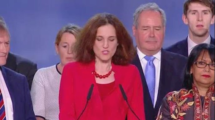 Barnet freedom fighters and MPs Theresa Villiers and Matthew Offord attend peace rally in Villepinte, Paris, to call for regime change