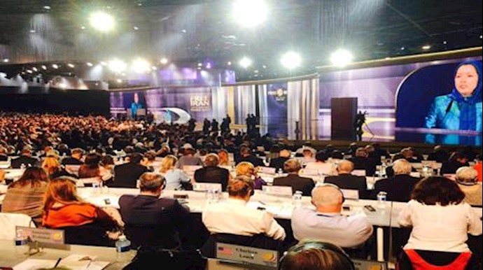  'Maryam Rajavi calling on the international community to acknowledge the Council as the legitimate voice and representative of the Iranian people'