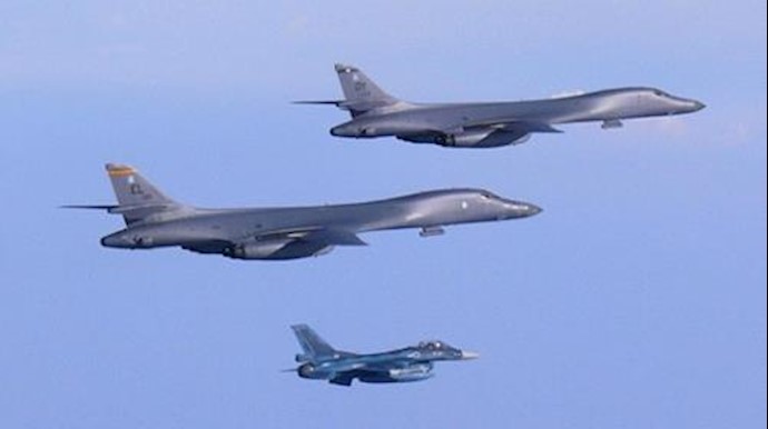 Two supersonic US Air Force bombers fly over Korean peninsula after ICBM test