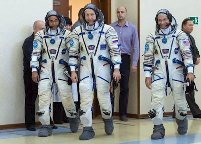 Three astronauts set for ISS blast-off