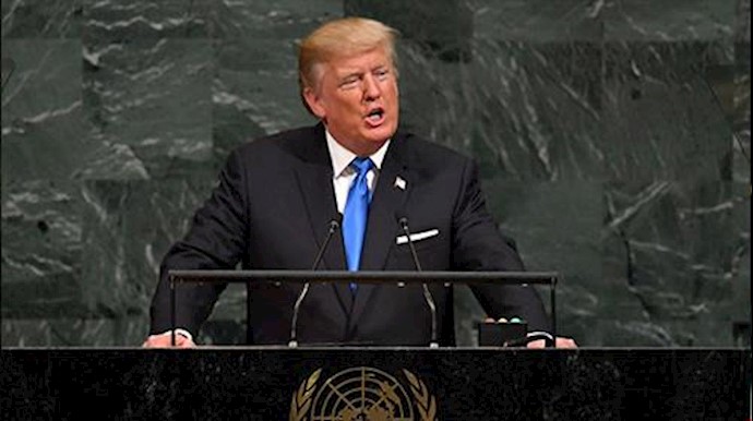  'U.S. President Donald Trump addresses the 72nd United Nations General Assembly at U.N. headquarters in New York, U.S., September 19, 2017'