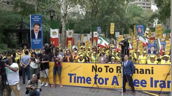 Iranian ex-pats rally while Rouhani rails +(Video & photos)