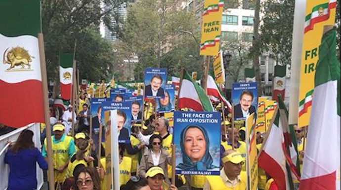 Protesters rally against Iranian president at United Nations