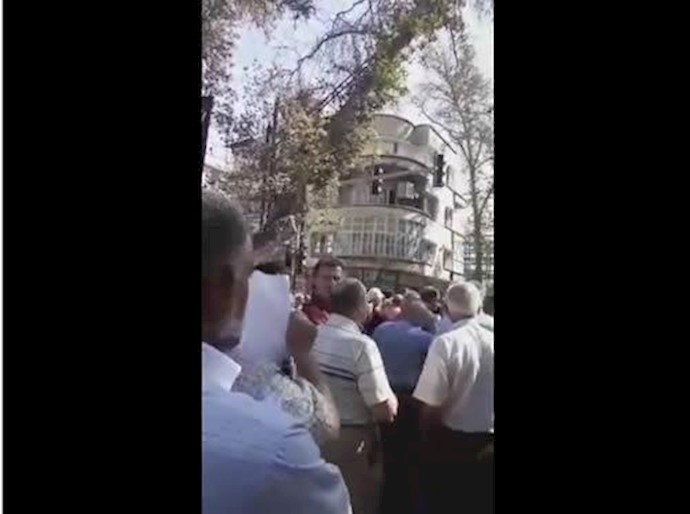 Protest gathering of pensioners in Tehran, Mashhad