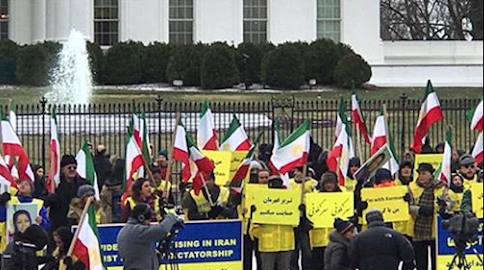 Iranian dissident group rallies near White House in support of ongoing protests