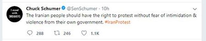 Iranian people have thier right to protest; says Senator Chuck Schumer