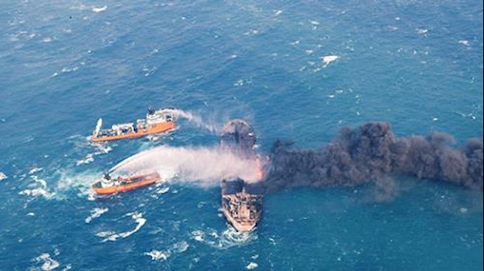 Iranian tanker sinks engulfed in flames, official says no hope of survivors