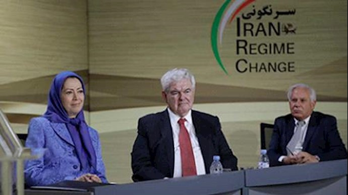  'NCRI President, Maryam Rajavi, House speaker, Newt Gingrich and Senator Robert Torricelli'